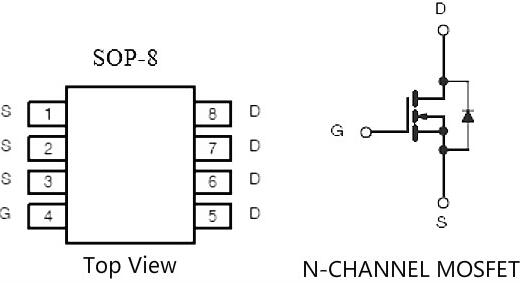 8腳貼片mos管引腳圖 8腳貼片mos管引腳圖